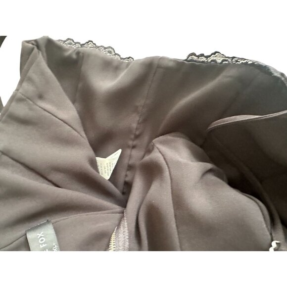 WHITE FOX Black Lace Trim Crop Tank Top Size XL - Picture 4 of 6